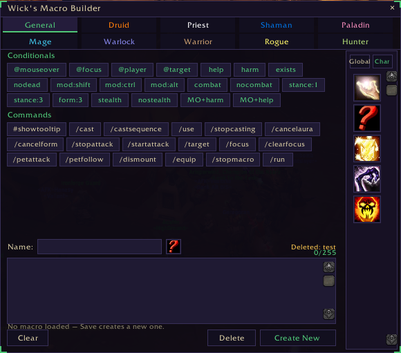 Wick's Macro Builder in game