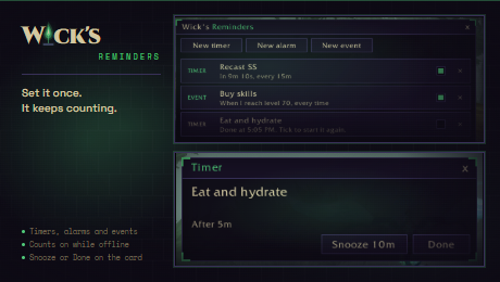 Wick's Reminders